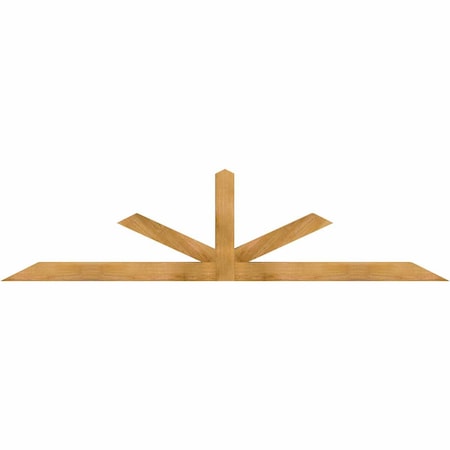 Ekena Millwork Saratoga Rough Sawn Timber Gable Bracket, Western Red Cedar, 96"W x 24"H x 4"D x 4"F, 6/12 Pitch GBW096X24X0404SAR00RWR